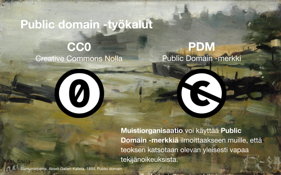 Public domain -työkalut.