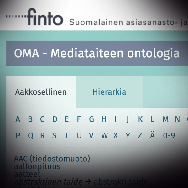 OMA – Mediataiteen ontologia Finto-sanastopalvelussa. 