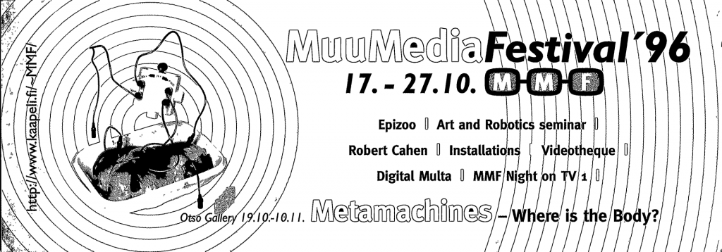 MuuMediafestivaali 1996 -lentolehtinen.